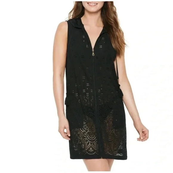 Size XL Dotti Womens Gypsy Gem Hooded Swim Cover-Up - Picture 1 of 5